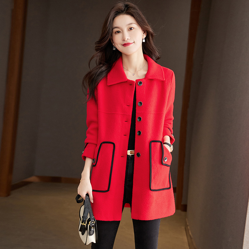 Autumn And Winter Plus Size Women's Woolen Coat - Image 4