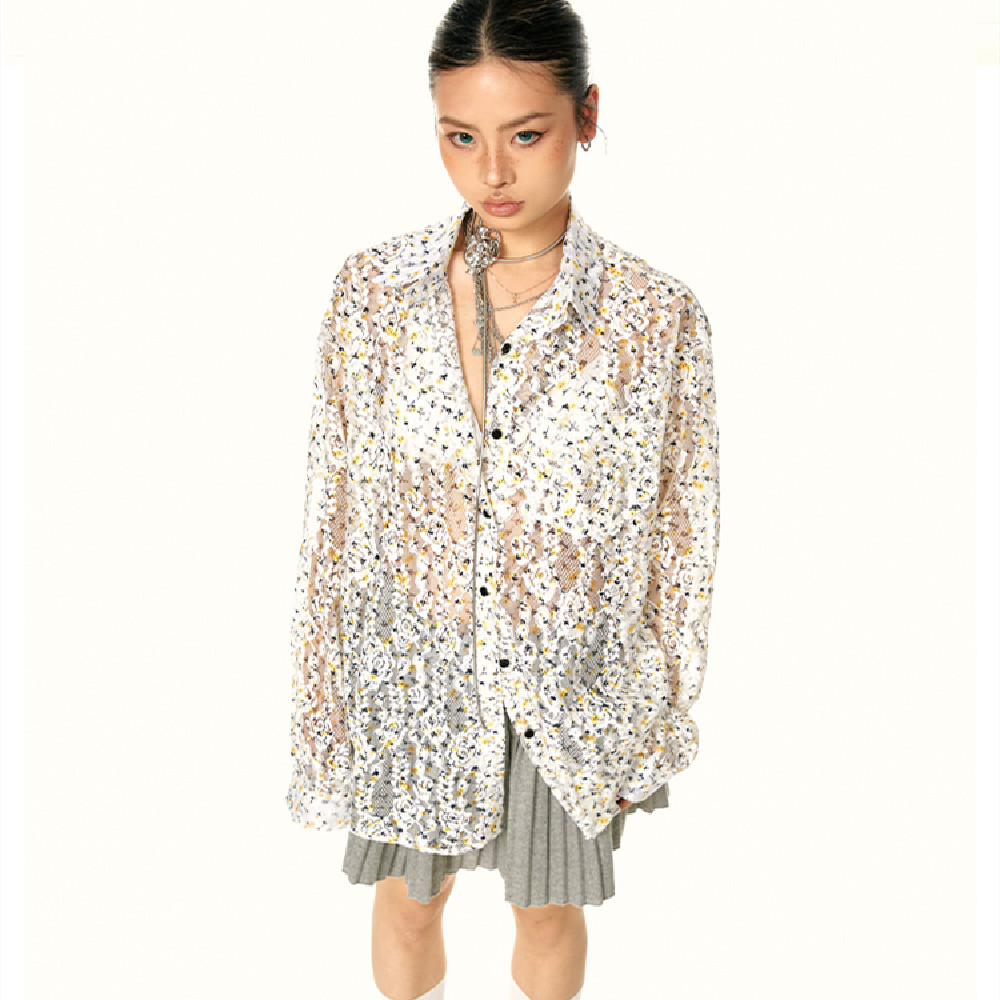 Fashion Elegant Sequins All-matching Shirt Women - Image 2