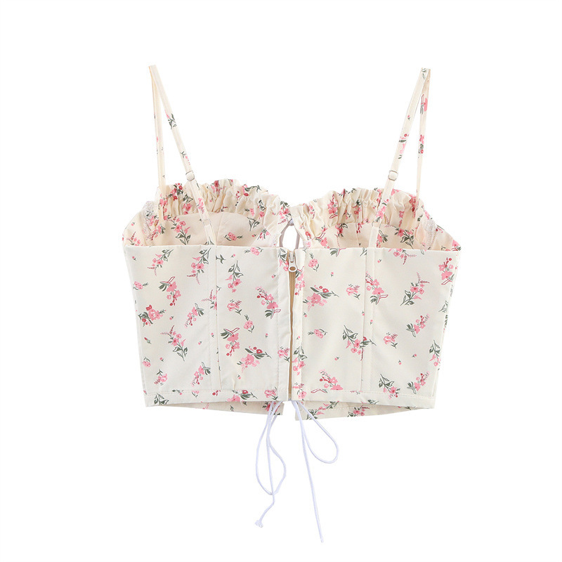 Two-color Sexy Lacing Fishbone Slim-fit Suspender Top – Bild 2