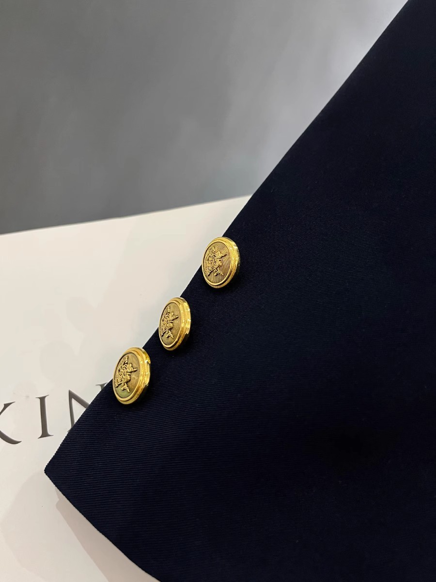 Navy Blue Leisure Simple Commute Easy Matching Coat - Image 5