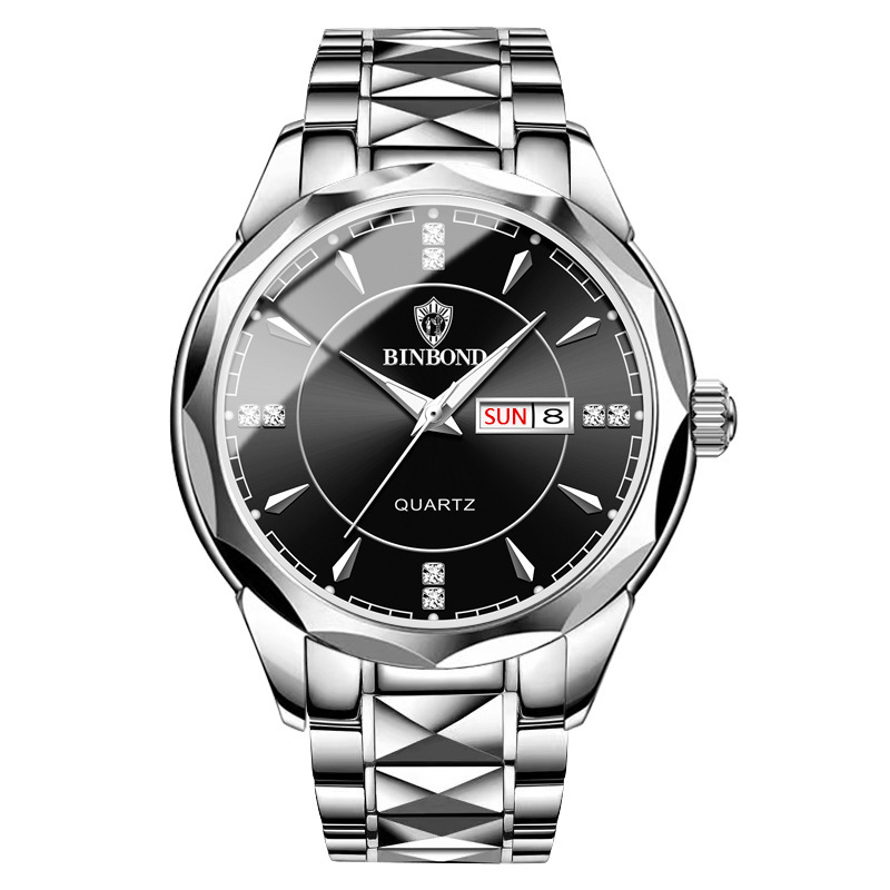 Men's Waterproof Tungsten Steel Calendar Quartz Watch — изображение 4