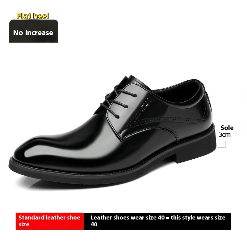 Business Formal Wear Genuine Leather Breathable Increased Men's Shoes - Image 8