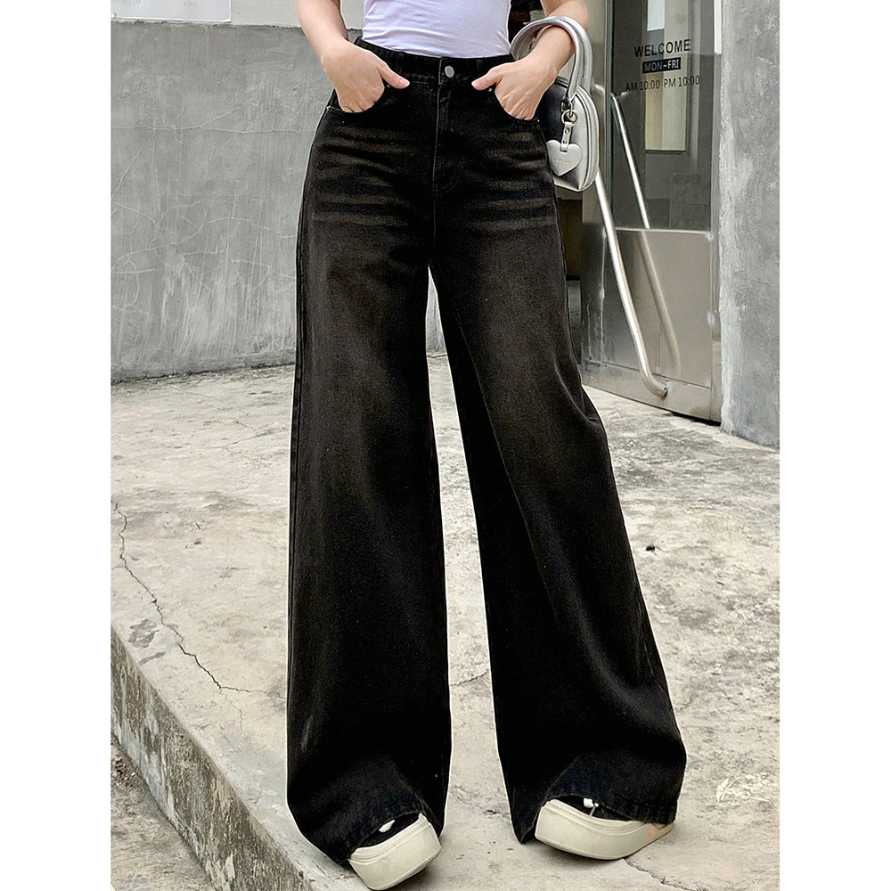 Retro Wide Leg Jeans Women's Fashion Brand — изображение 7