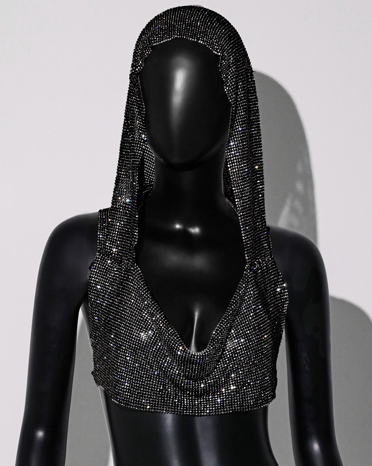 Sexy Outerwear Metal Sequins Hooded Vest — изображение 8