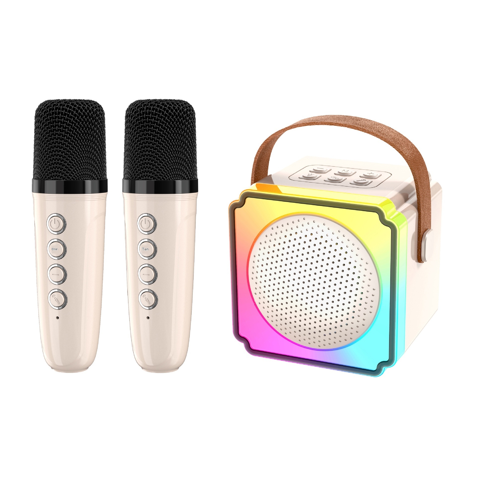 Double Microphone Household Outdoor Karaoke Microphone Speaker - Image 5