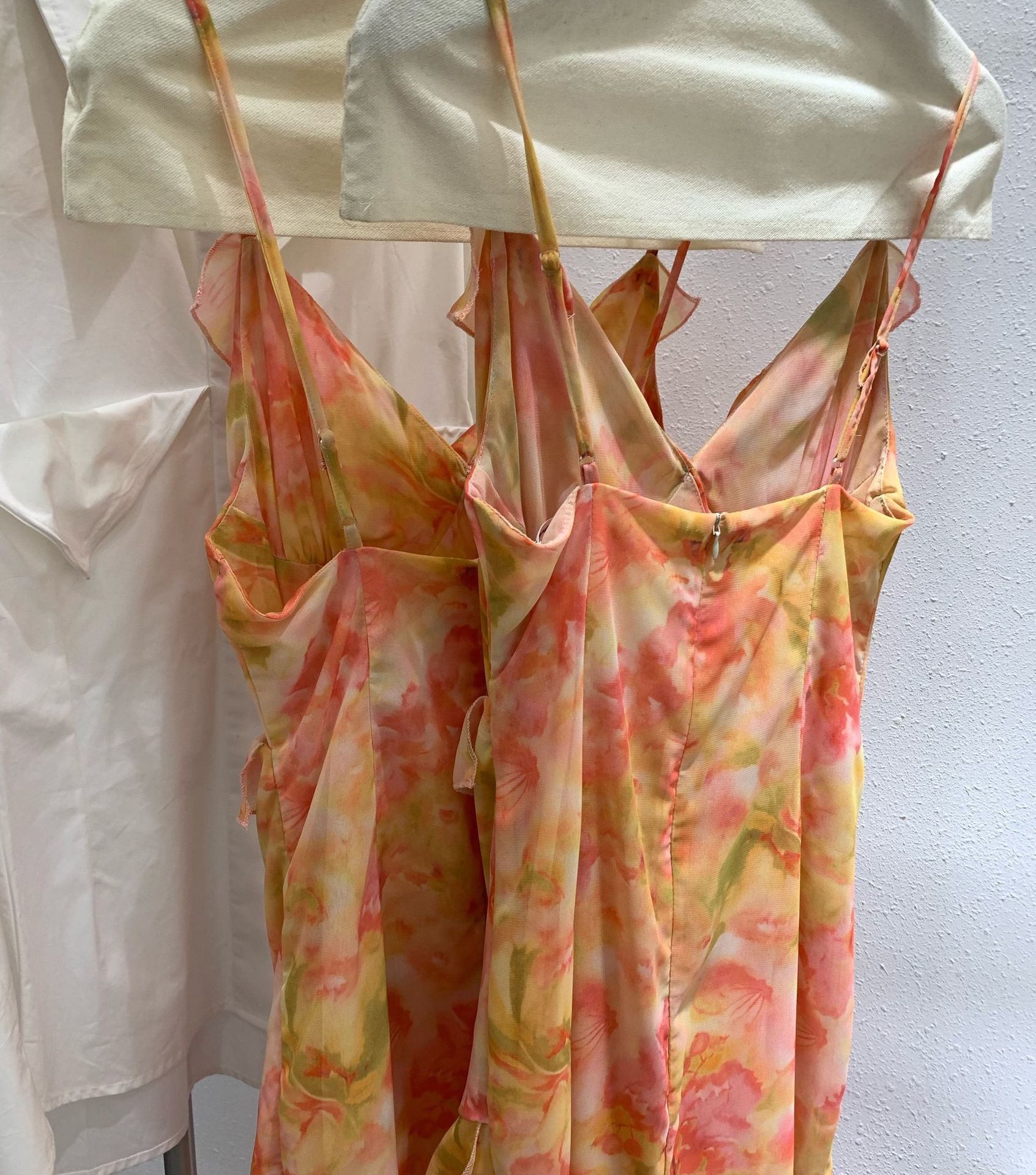 Romantic Printed Skirt With Suspender And Split Dress - Image 4