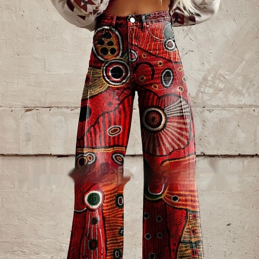 Plus Size Women's Casual Thin Imitation Jeans — изображение 6