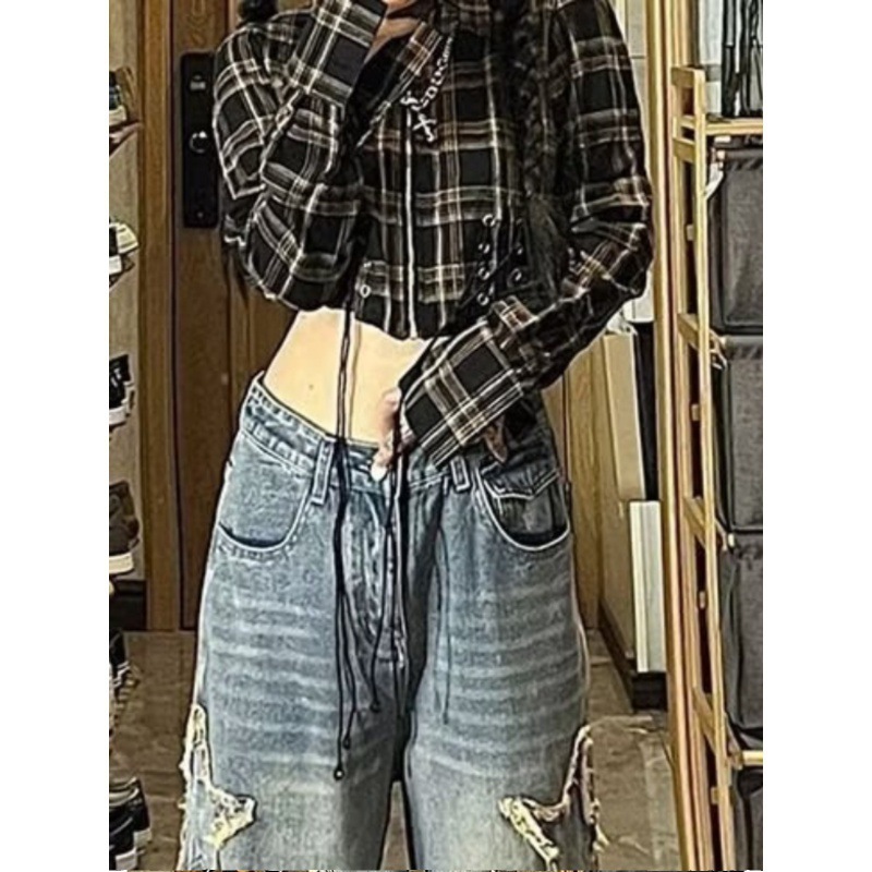 Trendy Cool Design Student Niche High Street Wide-leg Pants - Image 5