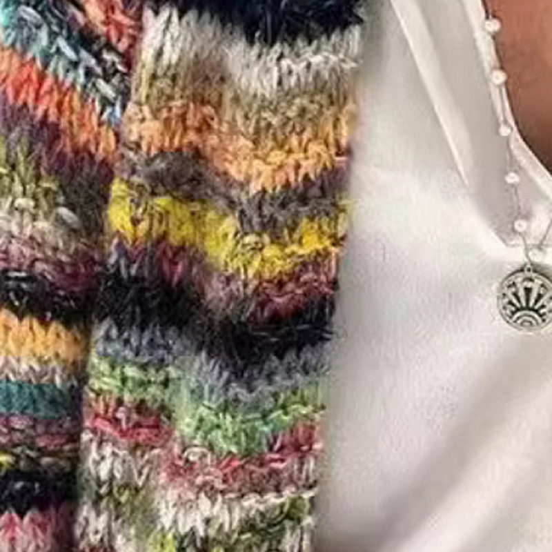 Women's Colorful Long Sleeve Cardigan Soft Boho Chic Knit Open Front Sweater For Spring And Fall Vacation – Bild 3