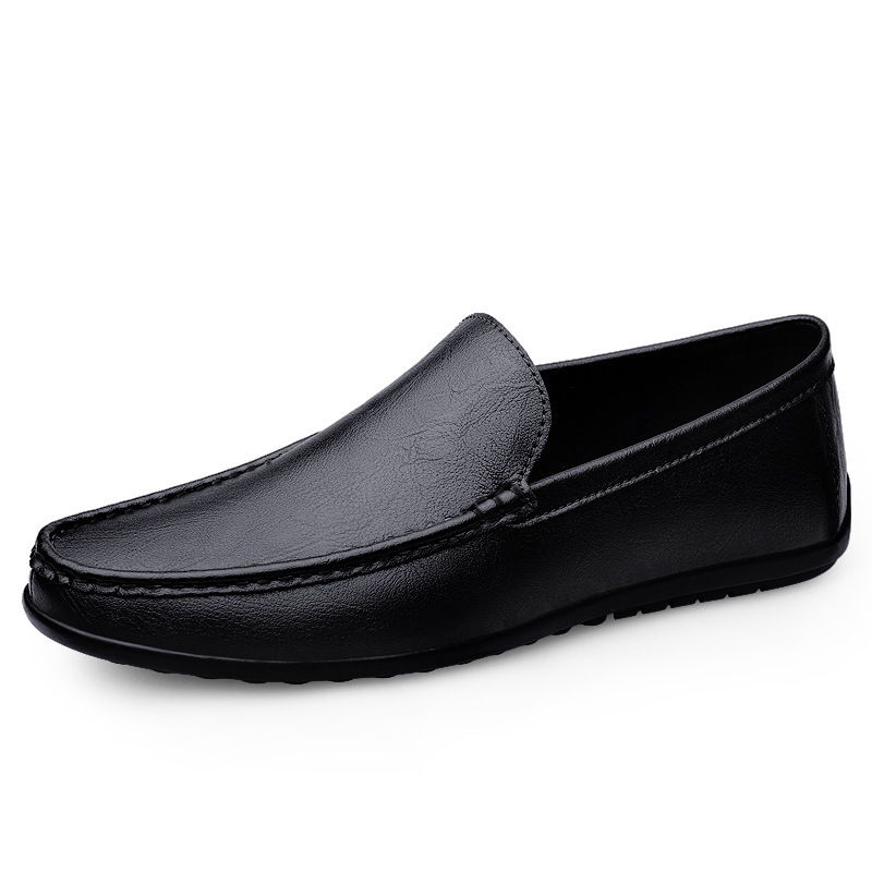Breathable White Shoes Men's Casual Leather Shoes - Image 6