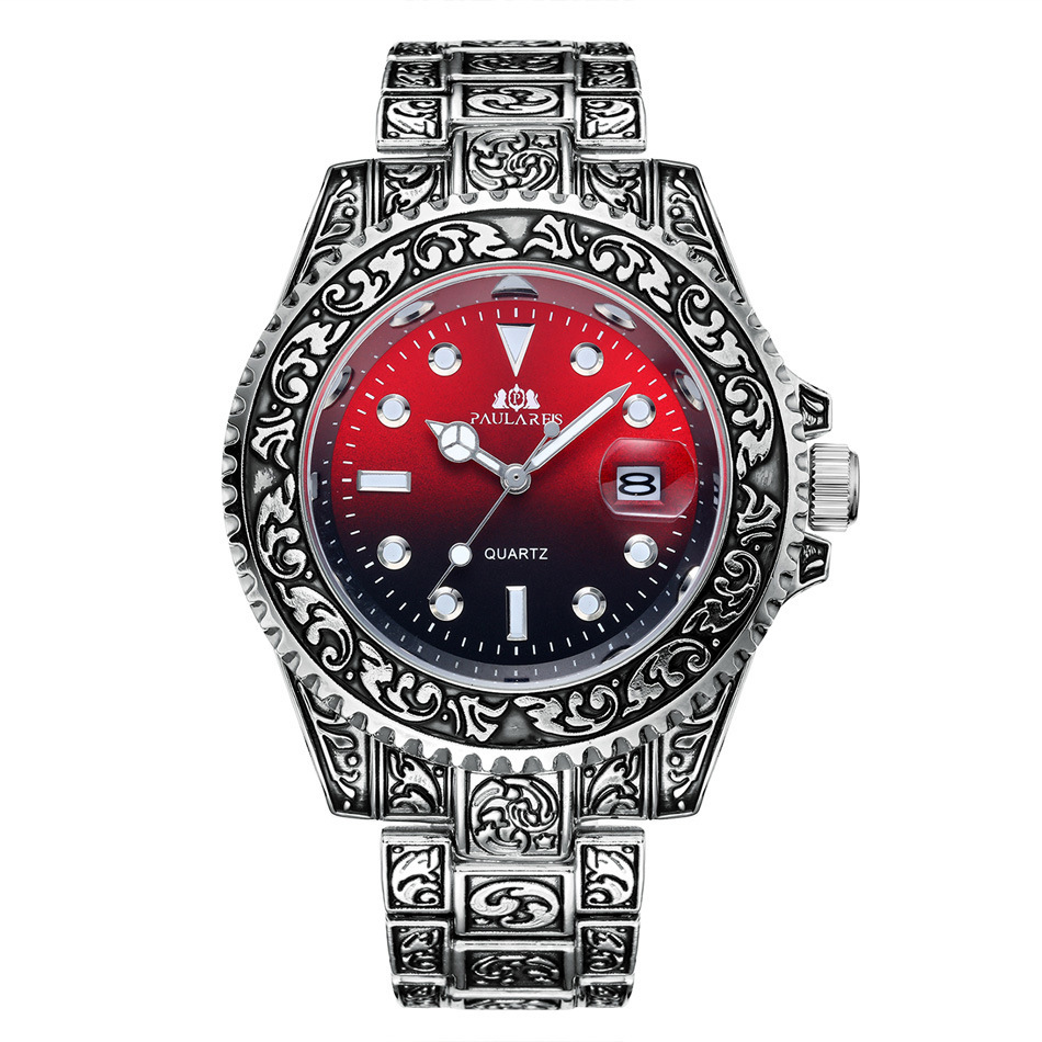 Quartz Carved Water Ghost Calendar Luminous Men's Watch — изображение 3