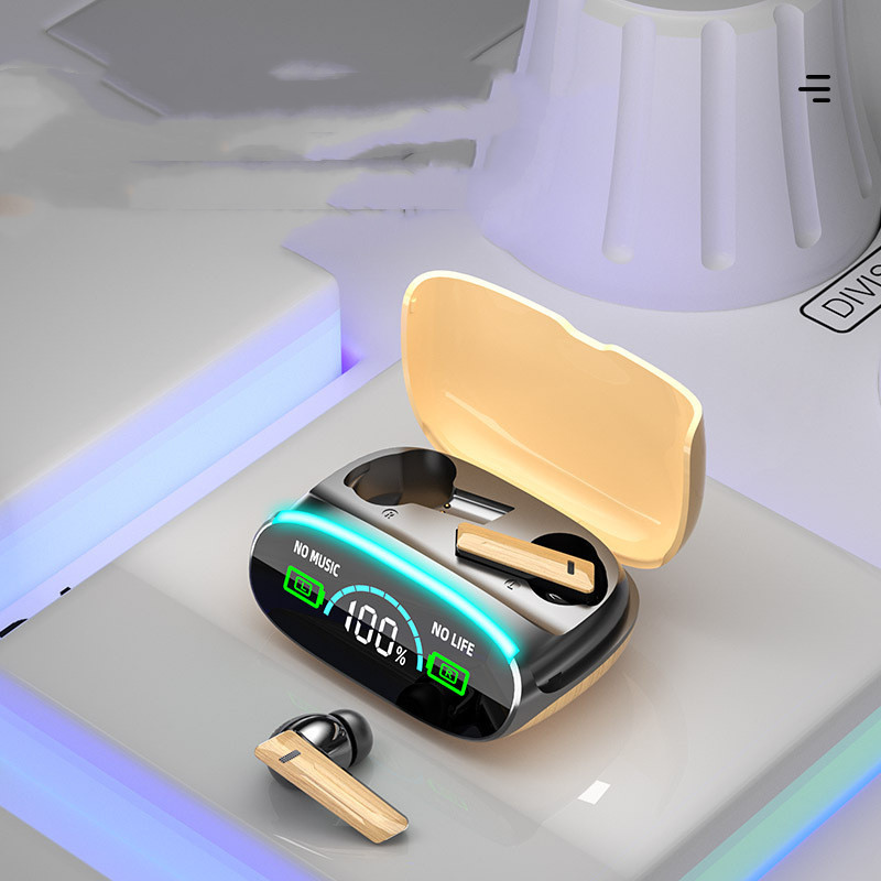 Wood Grain Wireless Sports In-ear Noise-canceling Low-latency Bluetooth Headphones - Image 2