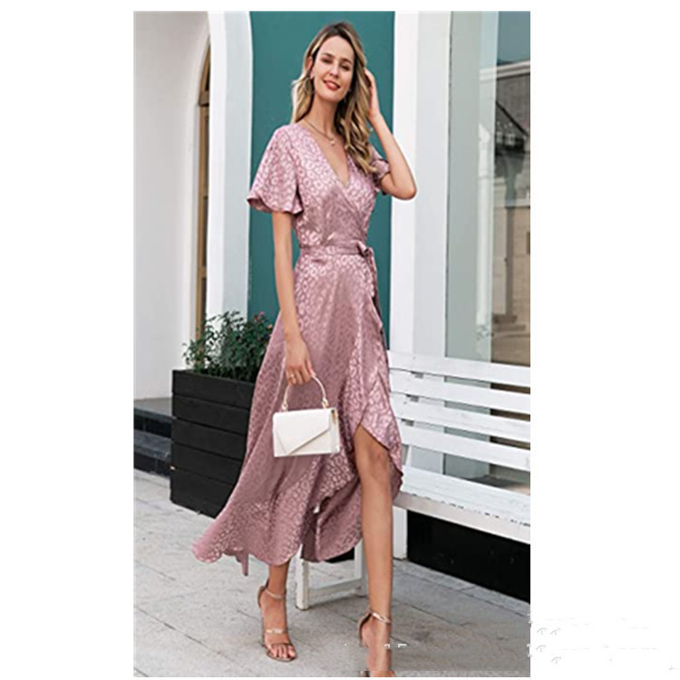 Women's Summer V-neck Ruffled Dress – Bild 3