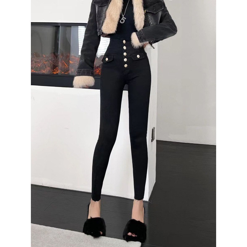 Slimming Stretch Tight Pants Skinny Pants Pencil Pants Trousers - Image 5