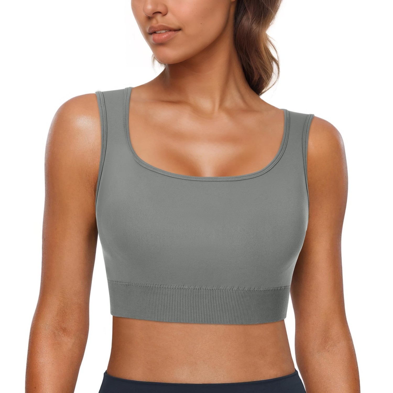 Womens Sport Bras Removable Padded Workout Yoga Gym Running Crop Tank Top - Image 3