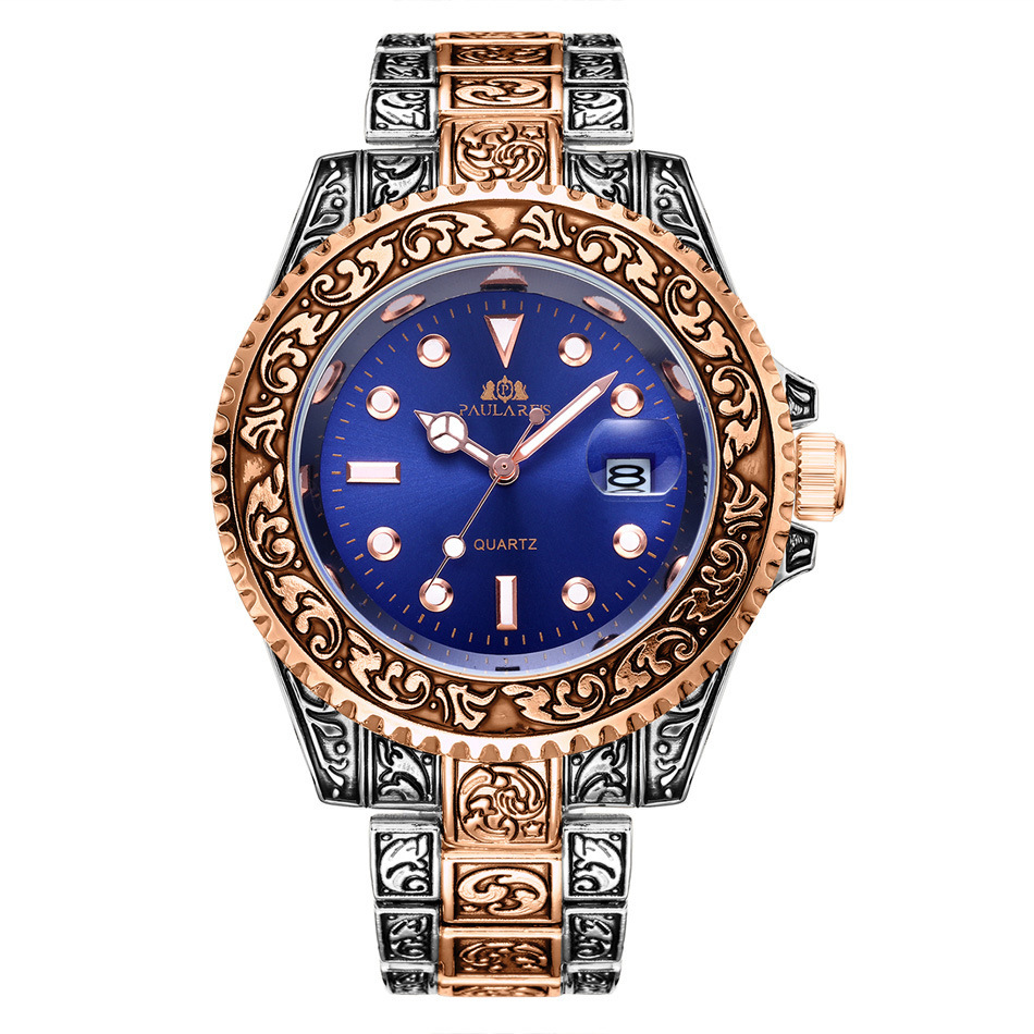 Quartz Carved Water Ghost Calendar Luminous Men's Watch — изображение 10