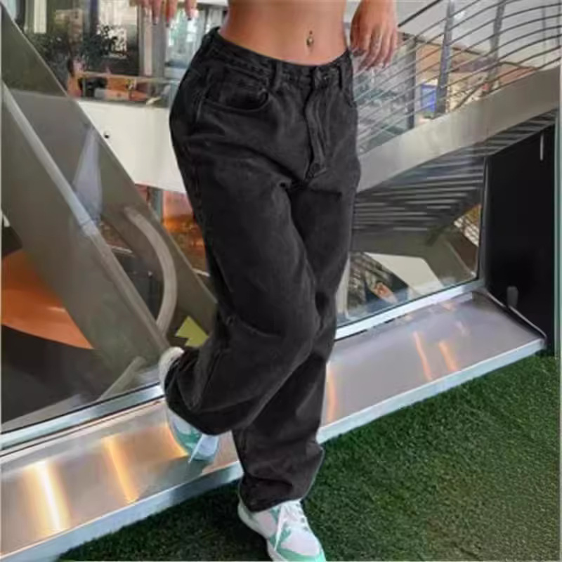 Casual Retro Loose Denim Trousers Women - Image 2