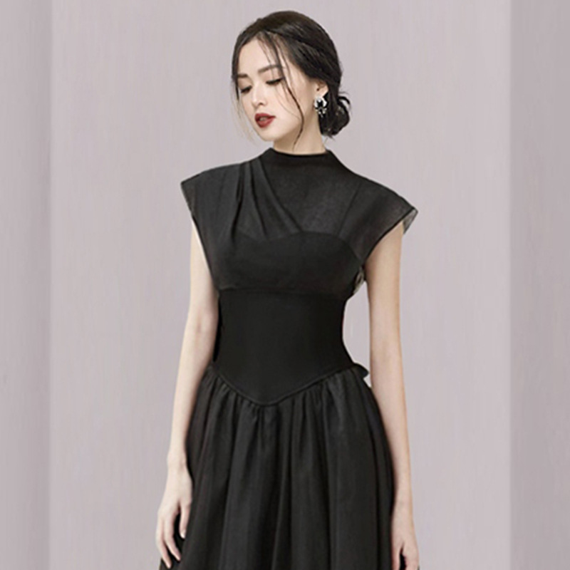 New Black Waistband Slimming And Niche Light Luxury Dress - Image 2