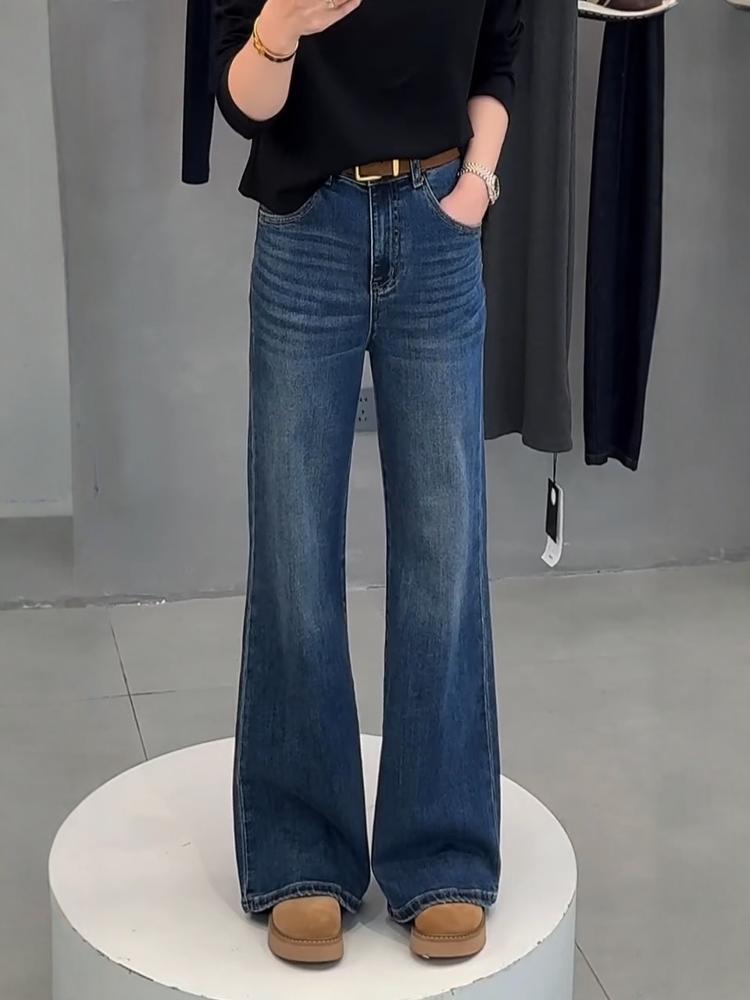 Plus Size Women's High Waist Elastic Straight Skinny Jeans - Image 6