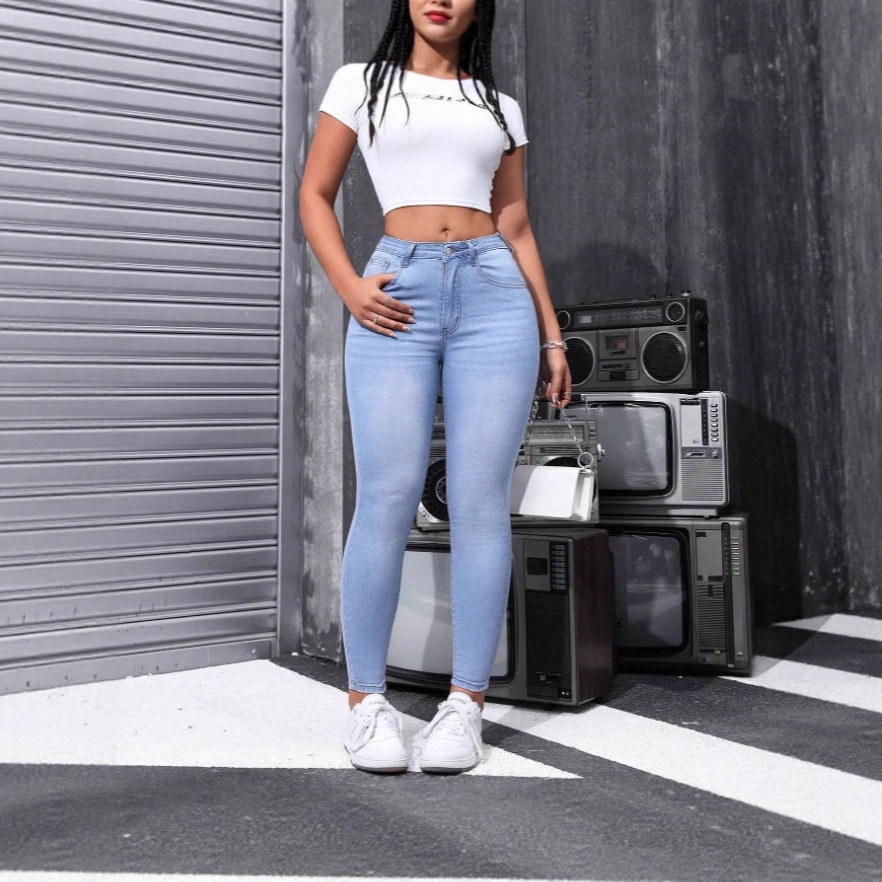 Women's European And American Women's Clothing Tight Denim Skinny Pants - Image 3