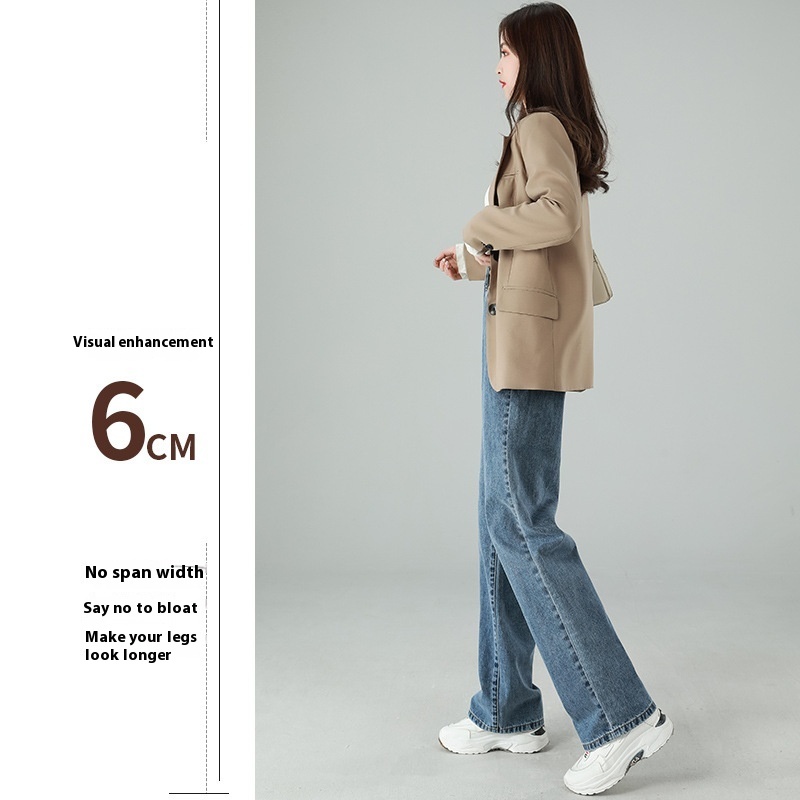 Jeans Women's Spring And Autumn High Waist Figure Flattering Mopping Pants - Image 4