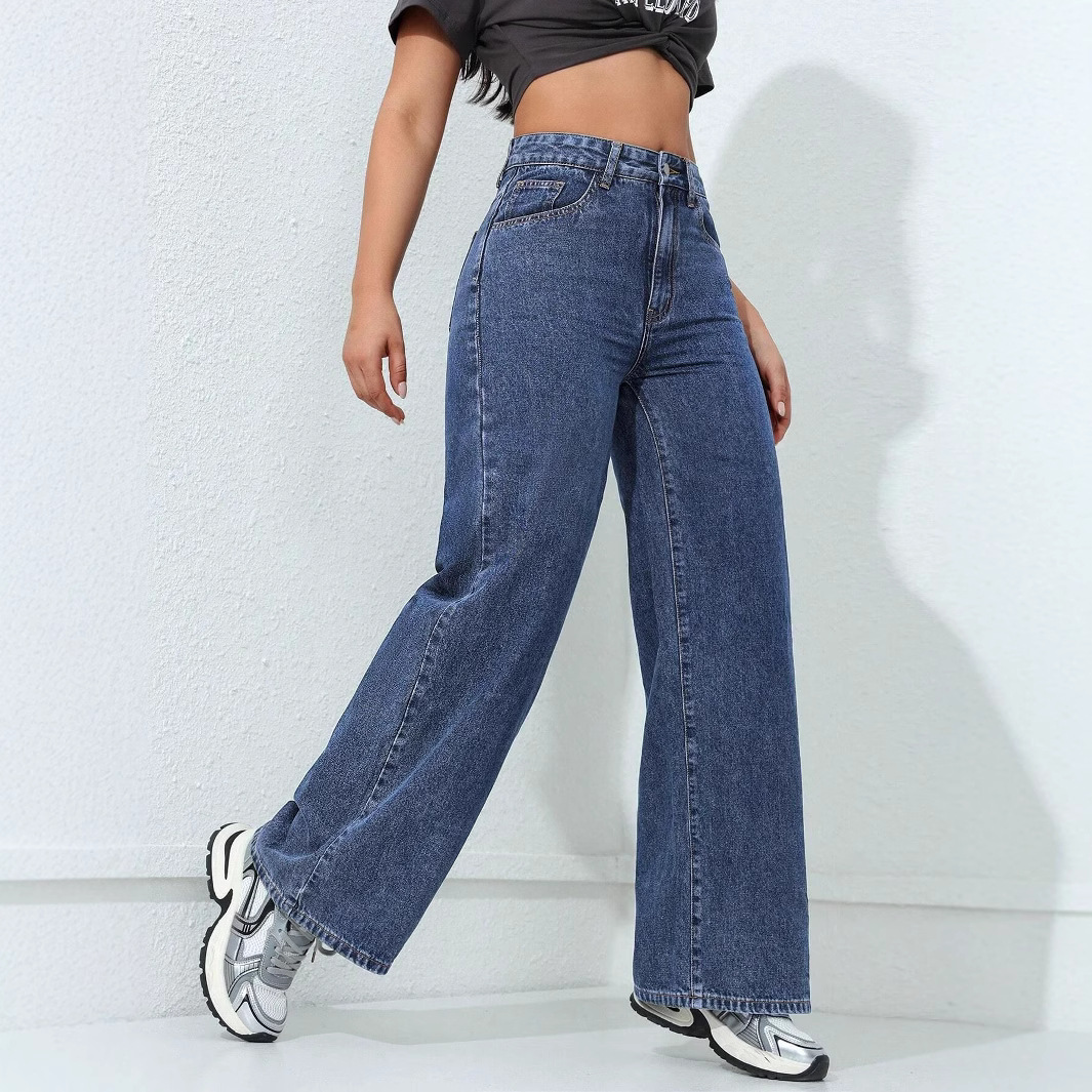 Women's Loose Straight Wide Leg Jeans - Image 4