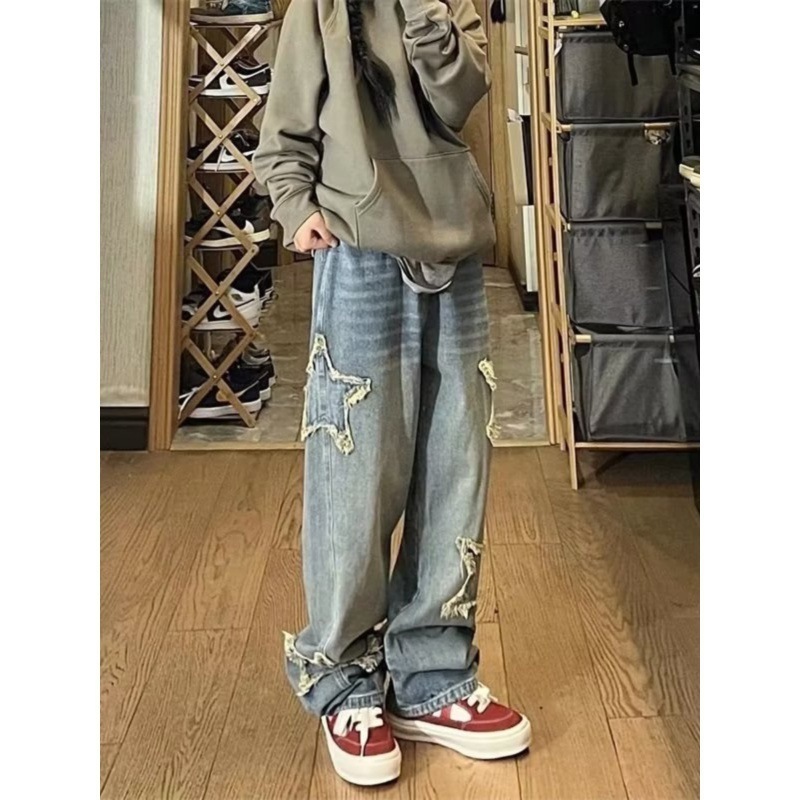 Trendy Cool Design Student Niche High Street Wide-leg Pants - Image 4