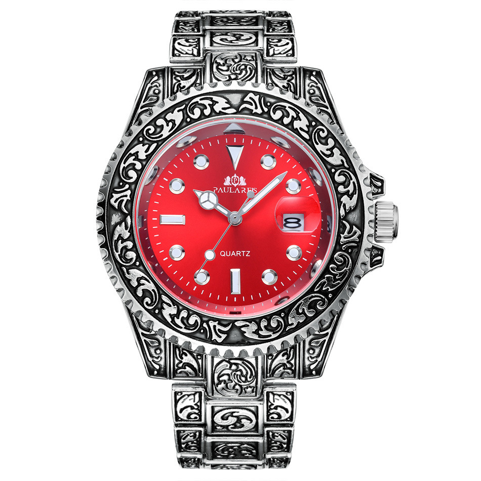 Quartz Carved Water Ghost Calendar Luminous Men's Watch — изображение 4