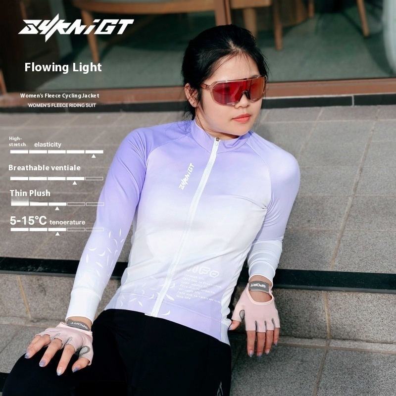 Autumn And Winter Road Bike Long-sleeved Jersey Women's Windproof – Bild 7