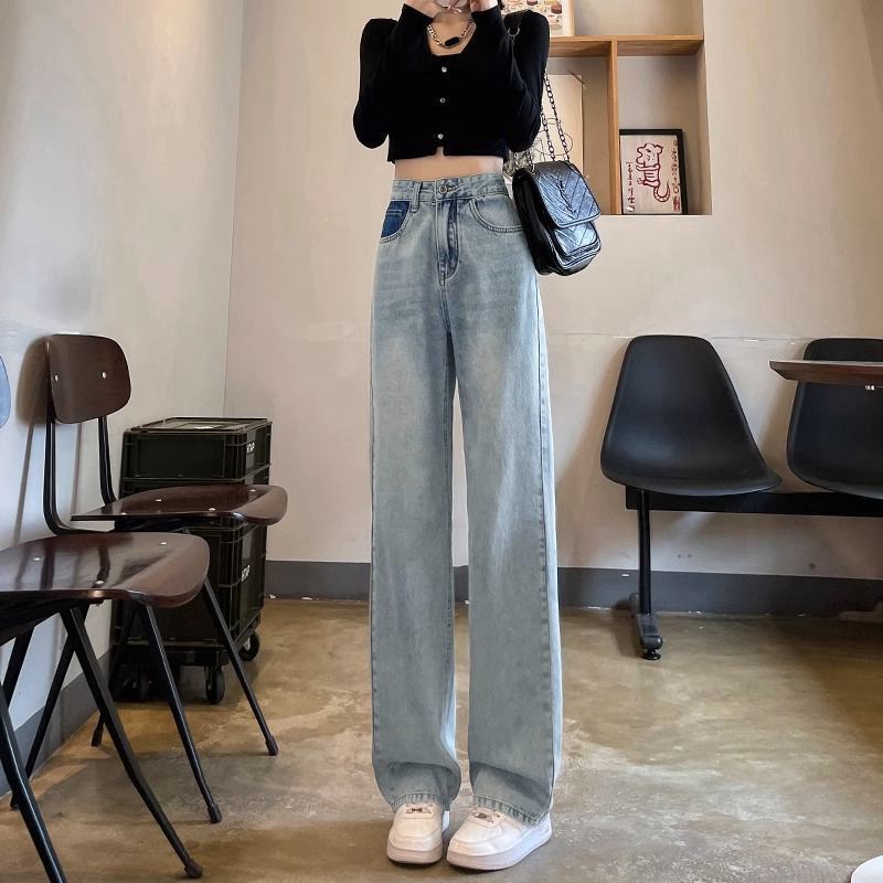 Women's High Waist Straight Jeans - Image 4