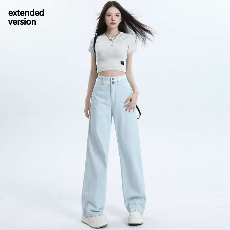 Women's All-match Casual Straight-leg Wide-leg Jeans - Image 6