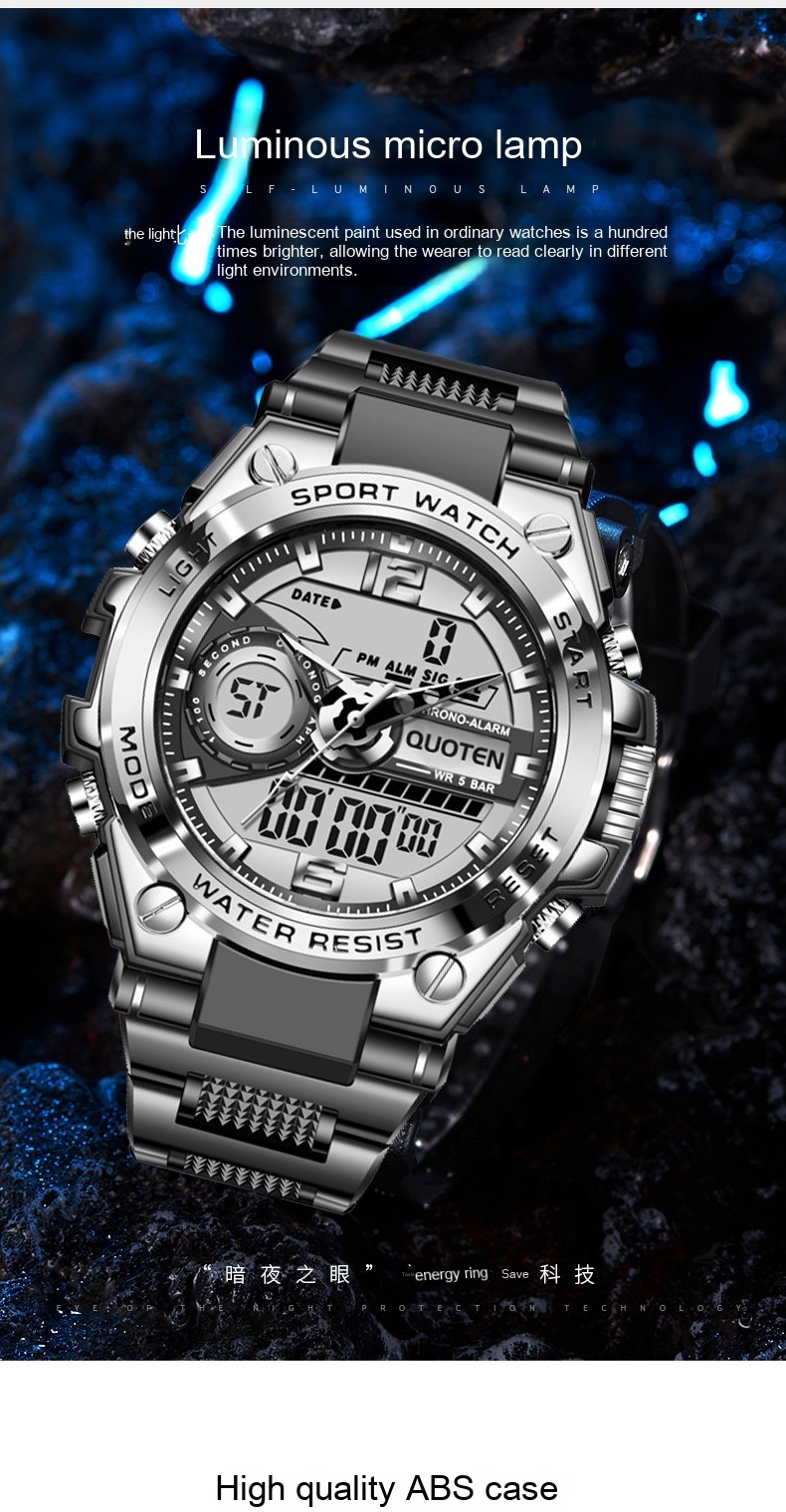 Waterproof Sports Electronic Quartz Watches Business Trends Watch Multi-function - Image 9