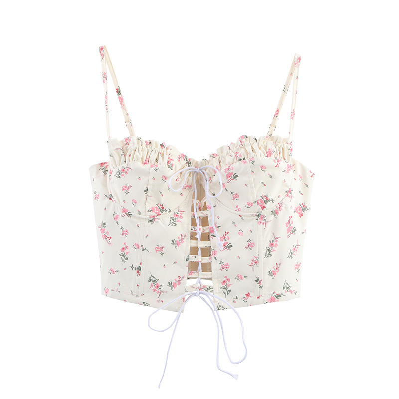 Two-color Sexy Lacing Fishbone Slim-fit Suspender Top – Bild 4