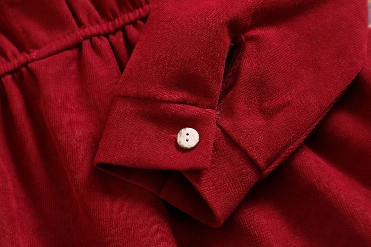 Retro Fungus Collar Corduroy Waist Slim Skirt - Image 8