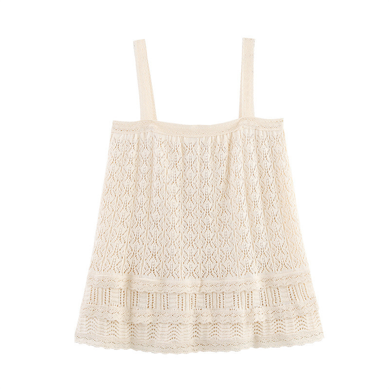 Women's Mesh Jacquard Knitted Top – Bild 3