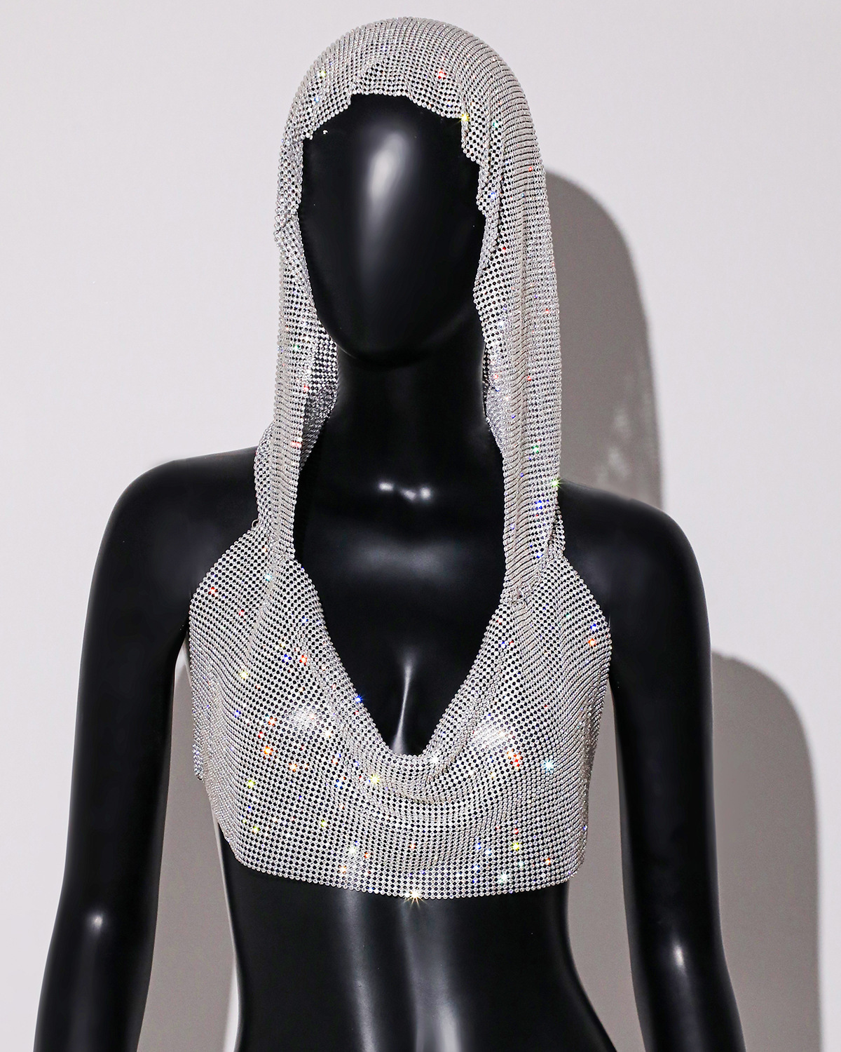 Sexy Outerwear Metal Sequins Hooded Vest — изображение 7