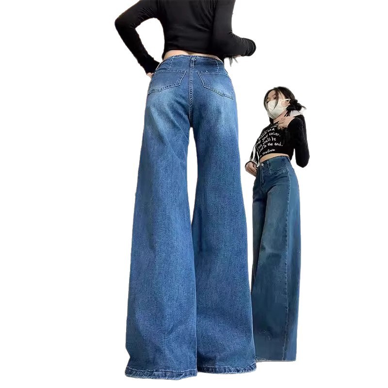 Casual Loose Flared Draping Mopping Pants - Image 5