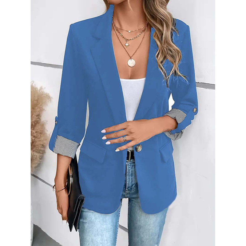 Women's Casual Blazers Open Front Long Sleeve Work Office Suit Jackets Blazer Business Casual Outfits — изображение 8