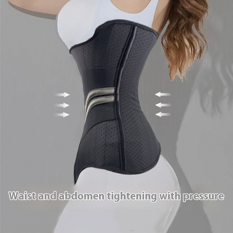 Sports Fitness Waist Shaping Three Breasted Breathable Latex Closing Belt - Image 3