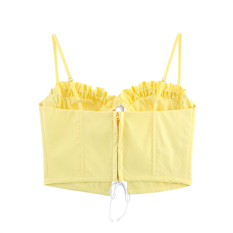 Two-color Sexy Lacing Fishbone Slim-fit Suspender Top – Bild 5