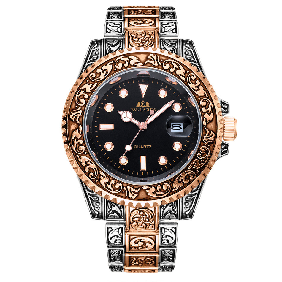 Quartz Carved Water Ghost Calendar Luminous Men's Watch — изображение 7