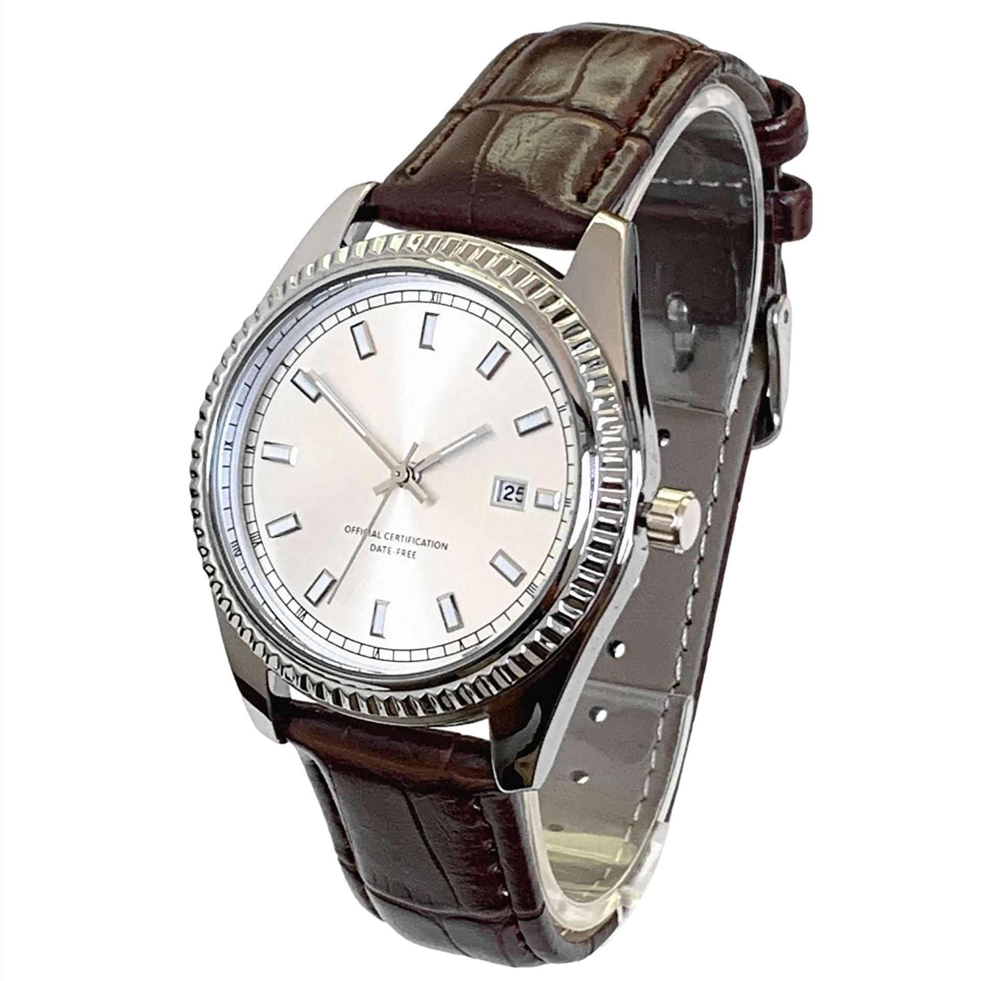 Business Leather Strap Classic Oyster Watch — изображение 8