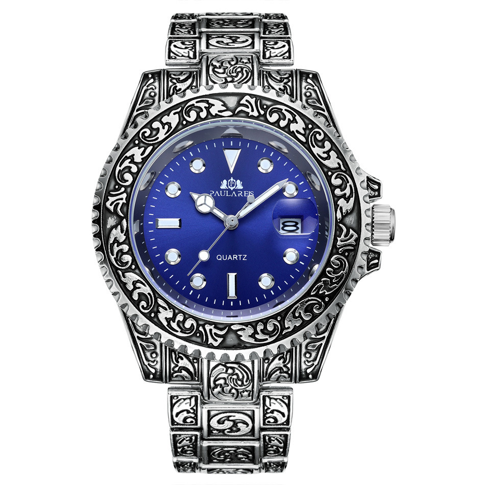 Quartz Carved Water Ghost Calendar Luminous Men's Watch — изображение 5