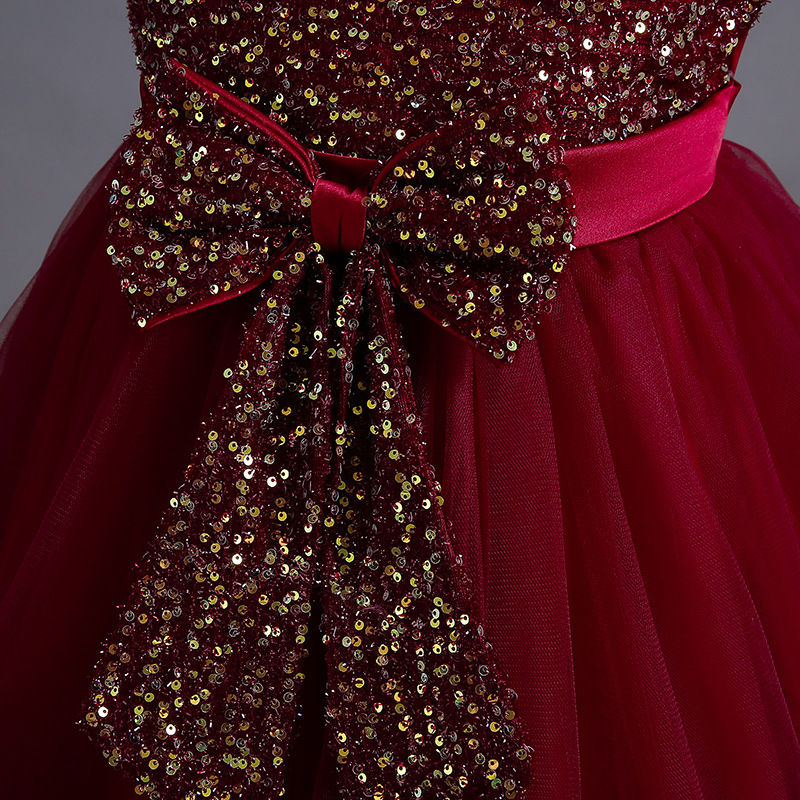 Girls' Birthday Solid Color Short Sleeve Dress - Image 5