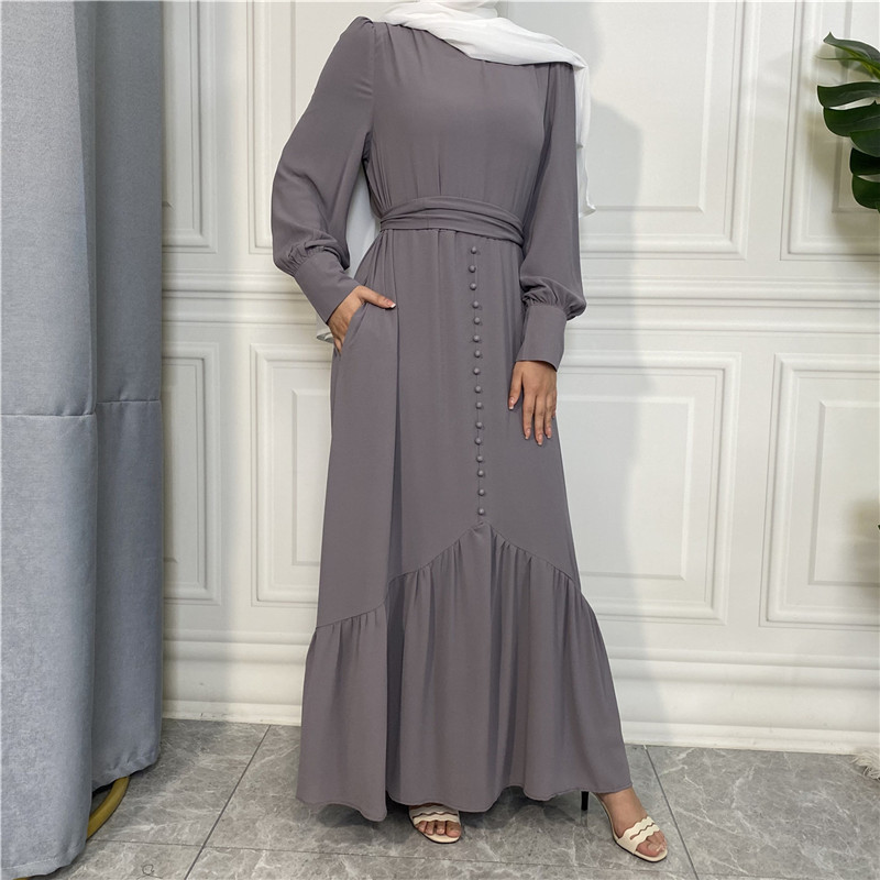 Women's Fashion Solid Color Stitching Dress – Bild 2