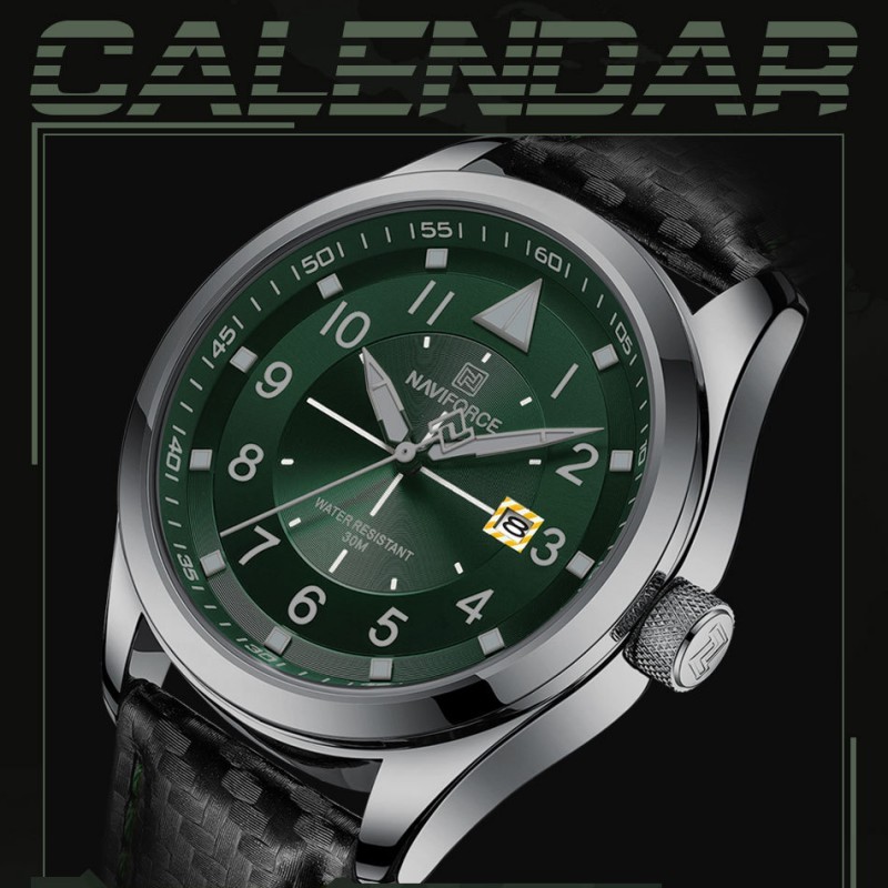 Dial Leather Needle Buckle Alloy Week Calendar Glass - Image 2