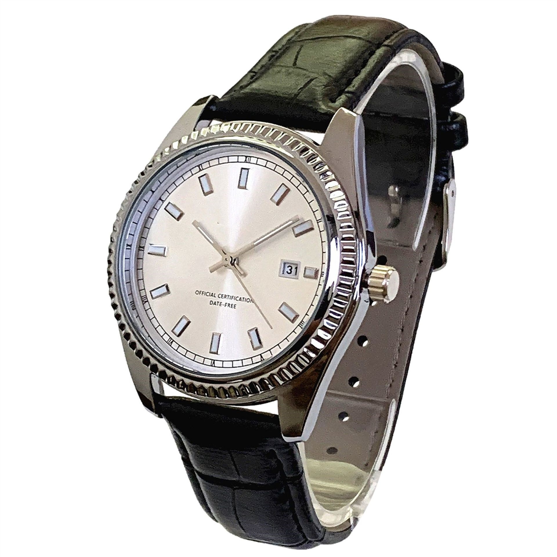 Business Leather Strap Classic Oyster Watch — изображение 5