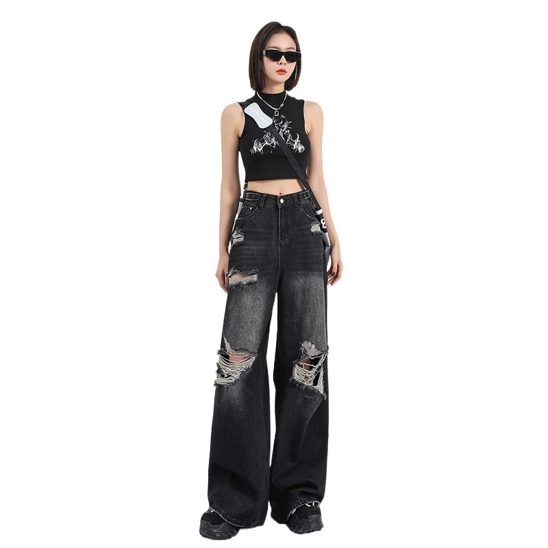 Summer Straight Loose Mop Wide Leg Pants – Bild 5