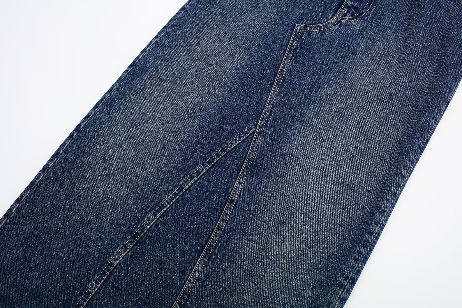 Women's Temperament And Versatile Breasted Collar Denim Slim Dress — изображение 6