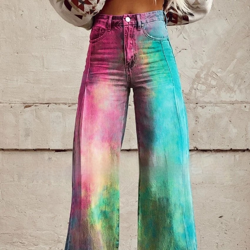 Plus Size Women's Casual Thin Imitation Jeans — изображение 5